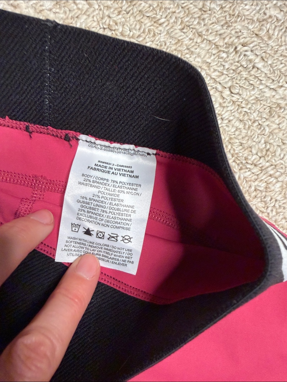 Nike Girls' Rose Pink Pro Compression Shorts with Black Elastic Waistband - Picture 4 of 5